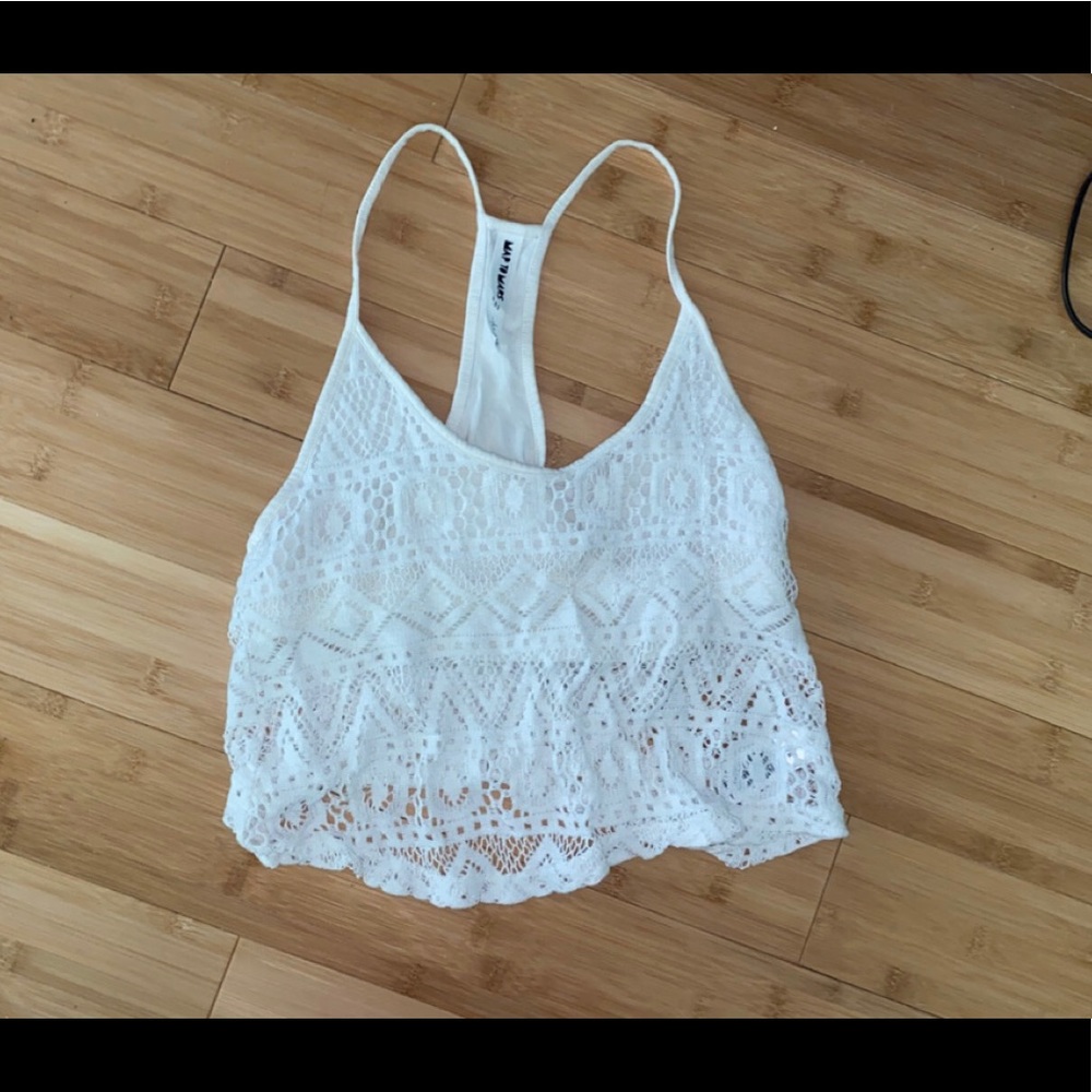 White crop top